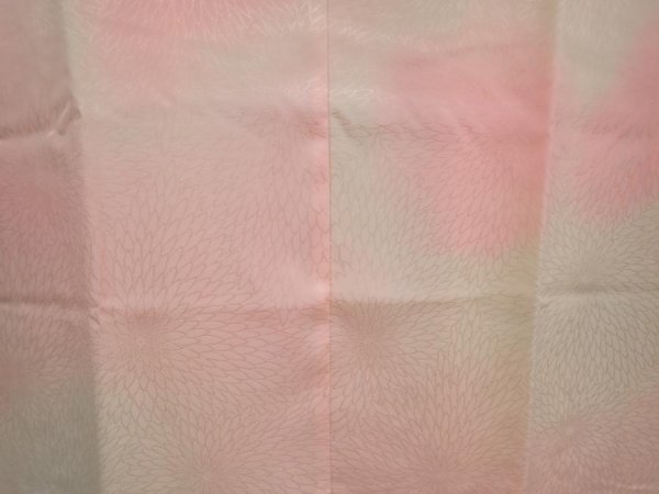 Photo3: 6616T01z690 Vintage Japanese Kimono Silk JUBAN Chrysanthemum Pink (3)