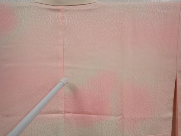 Photo5: 6616T01z690 Vintage Japanese Kimono Silk JUBAN Chrysanthemum Pink (5)
