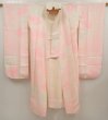 Photo8: 6616T01z690 Vintage Japanese Kimono Silk JUBAN Chrysanthemum Pink (8)