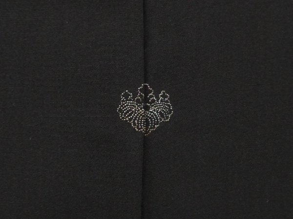 Photo5: 6616T02z550 Vintage Japanese Kimono Silk HAORI Flowers Black (5)