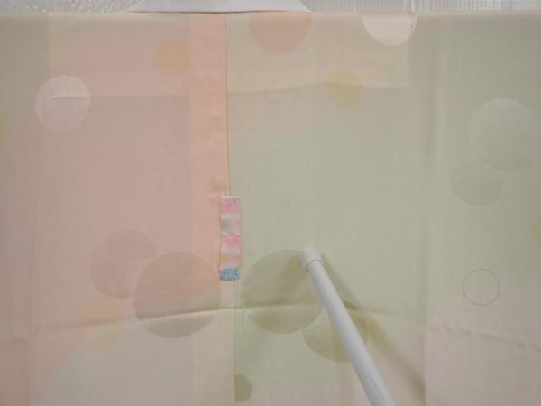 Photo5: 6616T03z650  Japanese Kimono Silk JUBAN  Light cream (5)