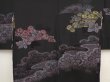 Photo3: 6616T04z550 Vintage Japanese Kimono Silk HAORI Chrysanthemum Black (3)