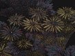 Photo4: 6616T04z550 Vintage Japanese Kimono Silk HAORI Chrysanthemum Black (4)