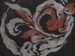 Photo4: 6616T06z610 Vintage Japanese Kimono Silk HAORI  Black (4)