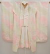 Photo7: 6616T07z700 Vintage Japanese Kimono Silk  FURISODE JUBAN Flowers Pink (7)