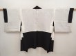Photo6: 6616T08z550 Vintage Japanese Kimono Silk HAORI Flowers Black (6)