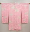 Photo1: 6616T09z690 Vintage Japanese Kimono Silk  FURISODE JUBAN Pink (1)