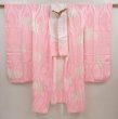 Photo7: 6616T09z690 Vintage Japanese Kimono Silk  FURISODE JUBAN Pink (7)