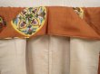 Photo8: 6616T10z630 Vintage Japanese Kimono Silk KOMON Flowers Orange-Brown (8)