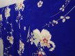 Photo2: 6616T11z640 Vintage Japanese Kimono Synthetic KOMON Flowers (2)