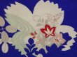Photo6: 6616T11z640 Vintage Japanese Kimono Synthetic KOMON Flowers (6)