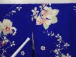 Photo7: 6616T11z640 Vintage Japanese Kimono Synthetic KOMON Flowers (7)