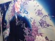 Photo2: 6616T12z1130  Japanese Kimono Silk FURISODE Peony Dark navy (2)