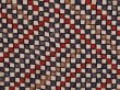 Photo4: 6617T01z610 Vintage Japanese Kimono Silk HAORI  Dark red Off-white (4)