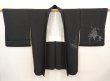 Photo7: 6617T02z570 Vintage Japanese Kimono Silk HAORI Bird Black (7)