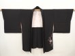 Photo6: 6617T04z660 Vintage Japanese Kimono Silk HAORI Plum blossom Black Embro (6)