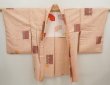 Photo6: 6617T05z530 Vintage Japanese Kimono Silk HAORI  Peach (6)