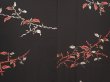 Photo3: 6617T06z650 Vintage Japanese Kimono Silk HAORI Leaf Black (3)