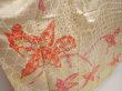Photo3: 6617T07z900 Vintage Japanese Kimono Silk FURISODE Flowers Light cream (3)