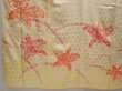 Photo5: 6617T07z900 Vintage Japanese Kimono Silk FURISODE Flowers Light cream (5)