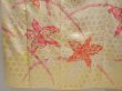 Photo6: 6617T07z900 Vintage Japanese Kimono Silk FURISODE Flowers Light cream (6)