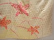 Photo7: 6617T07z900 Vintage Japanese Kimono Silk FURISODE Flowers Light cream (7)