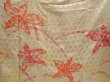 Photo8: 6617T07z900 Vintage Japanese Kimono Silk FURISODE Flowers Light cream (8)