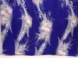 Photo4: 6617T09z960  Japanese Kimono Silk KOMON Rose Dark lavender blue (4)
