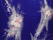 Photo5: 6617T09z960  Japanese Kimono Silk KOMON Rose Dark lavender blue (5)