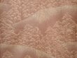 Photo5: 6617T10z1020 Vintage Japanese Kimono Silk HOUMONGI Mountain Light brown (5)