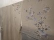 Photo2: 6617T11z1130  Japanese Kimono Crepe Silk TSUKESAGE Flowers Green-Gray (2)