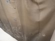 Photo4: 6617T11z1130  Japanese Kimono Crepe Silk TSUKESAGE Flowers Green-Gray (4)