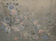 Photo8: 6617T11z1130  Japanese Kimono Crepe Silk TSUKESAGE Flowers Green-Gray (8)