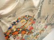 Photo3: 6617T12z1150 Vintage Japanese Kimono Silk FURISODE Katawaguruma  Off-white (3)