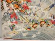 Photo6: 6617T12z1150 Vintage Japanese Kimono Silk FURISODE Katawaguruma  Off-white (6)