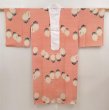 Photo1: 6618T01z450 Vintage Japanese Kimono Silk JUBAN Crane Red (1)
