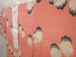 Photo2: 6618T01z450 Vintage Japanese Kimono Silk JUBAN Crane Red (2)