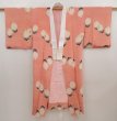 Photo7: 6618T01z450 Vintage Japanese Kimono Silk JUBAN Crane Red (7)