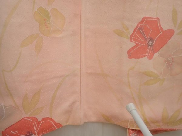 Photo5: 6618T02z440 Vintage Japanese Kimono Silk HAORI Flower Pink (5)