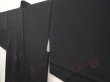 Photo2: 6618T03z540 Vintage Japanese Kimono Silk HAORI Leaf Black (2)