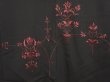 Photo3: 6618T04z610 Vintage Japanese Kimono Silk HAORI  Black Embro (3)