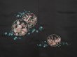 Photo3: 6618T07z540 Vintage Japanese Kimono Silk HAORI Yukiwa Black (3)