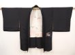 Photo5: 6618T07z540 Vintage Japanese Kimono Silk HAORI Yukiwa Black (5)
