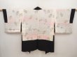 Photo6: 6618T07z540 Vintage Japanese Kimono Silk HAORI Yukiwa Black (6)
