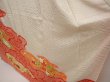 Photo4: 6618T09z990 Vintage Japanese Kimono Silk FURISODE Peony Off-white (4)