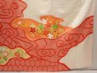 Photo7: 6618T09z990 Vintage Japanese Kimono Silk FURISODE Peony Off-white (7)