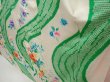 Photo4: 6618T10z1010 Vintage Japanese Kimono Silk FURISODE Flowers Off-white (4)