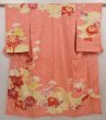 Photo1: 6618T11z810 Vintage Japanese Kimono Silk TSUKESAGE Chrysanthemum (1)