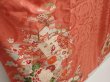 Photo3: 6618T12z430 Antique Japanese Kimono Silk TSUKESAGE Flower cart Coral pink (3)