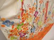 Photo3: 6618T13z1080 Vintage Japanese Kimono Silk FURISODE Bamboo Orangered (3)